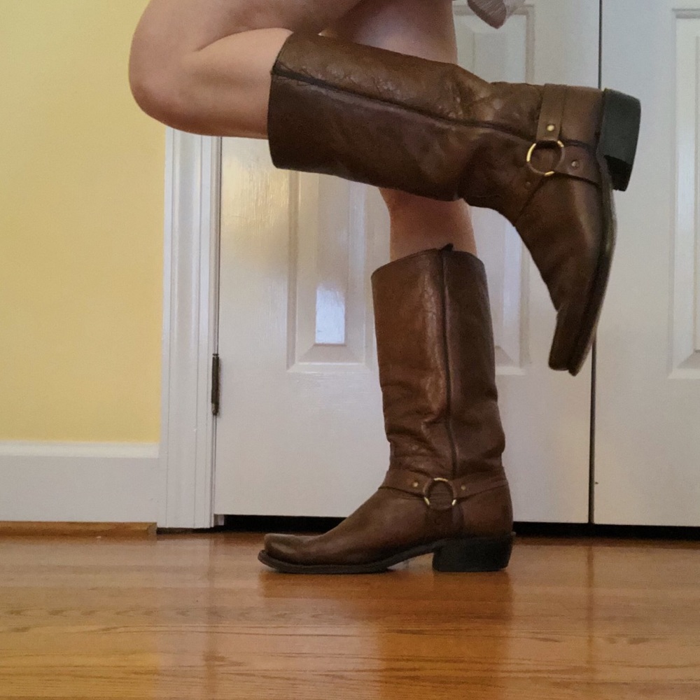 Men’s Vintage Neolite Brown Leather Cowboy Boots